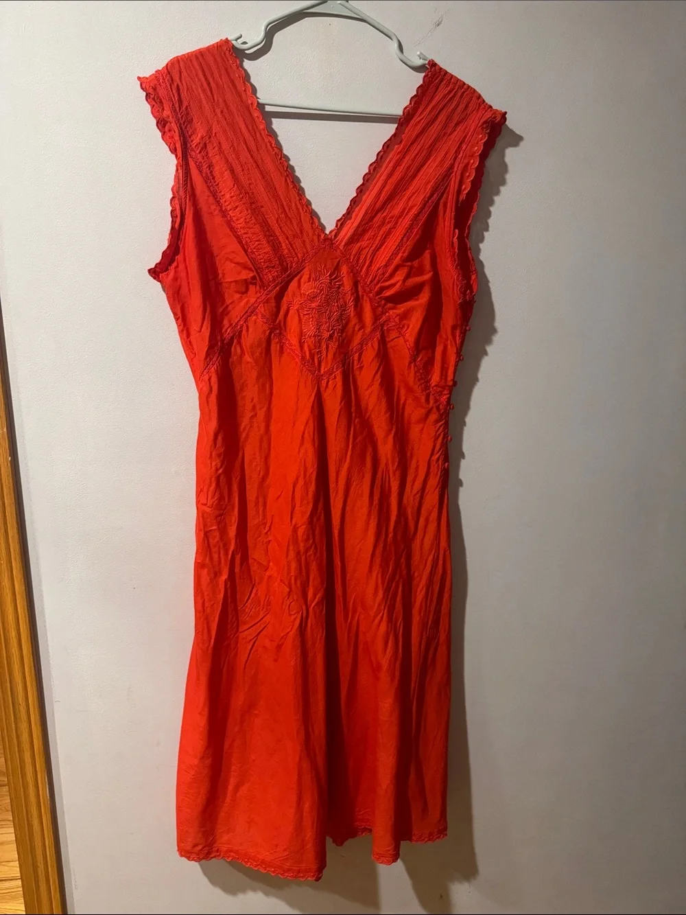 FREE PEOPLE• red slip dress